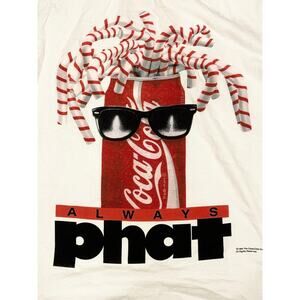 Vintage 90s Coca Cola Always Phat T-Shirt XL Graphic Tee Coke 1994 Urban Hip Hop